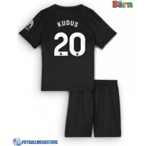 Fotballdrakt Barn Tottenham Hotspur Mohammed Kudus #20 Bortedraktsett 2025-26 Kortermet (+ Korte bukser)